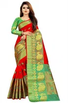 Trendy Banarasi Saree with Blouse Piece For Women 