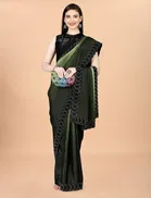 Chinon Solid Saree for Women 