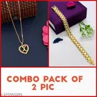 Alloy Pendant with Chain & Bracelet for Women 