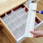 Adjustable Stretchable Interlocking Drawer Clapboard Divider|Grid Closet Sorting Partition|Plastic Strips Separators, Set of 6