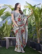 Chiffon Printed Saree for Women 