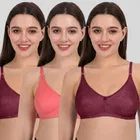 Cotton Bra for Women, Multicolour, Pack of 3 