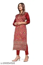 Pashmina Embroidered Kurti for Women 