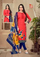 वीमेन अन्स्टिचड ड्रेस मटेरियल सूट 
