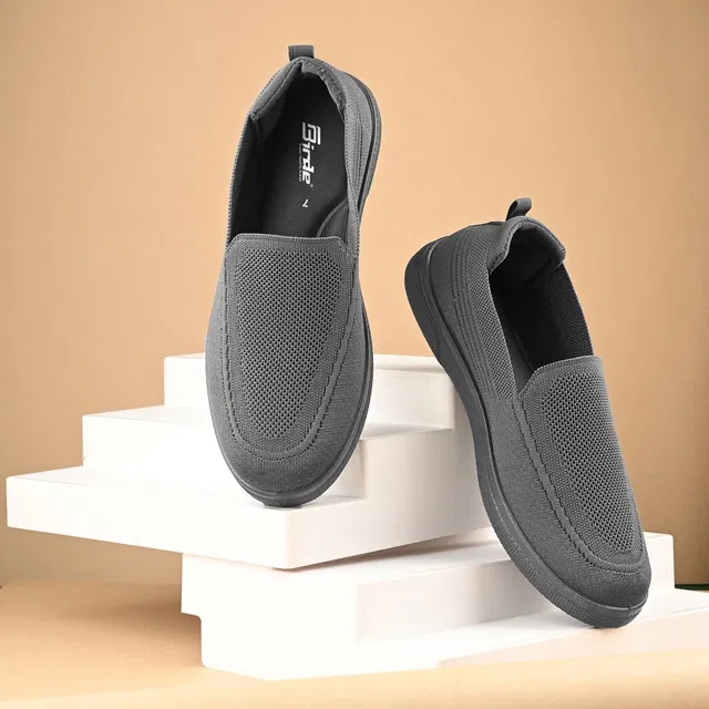 Loafers for Men (Grey, 6)