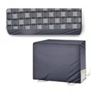 Polyester Printed Split AC Cover (Grey, Set of 1)