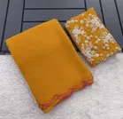 Georgette Solid Saree for Women 