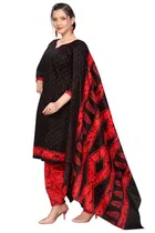 Cotton Blend Printed Kurti with Salwar for Women 