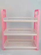 Plastic Multipurpose Storage Rack (Multicolor)