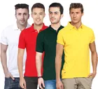Polo Solid Pack of 4 T-shirts for Men 