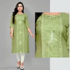 Floral Printed Cotton Blend Kurti for Women 