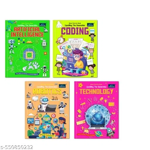 STEM Activity Book Upskilling the Generation AI + Coding + Robotics + Technology (Set of 4) – Interactive Books to Upskill the Next Generation with Essential Tech Skills