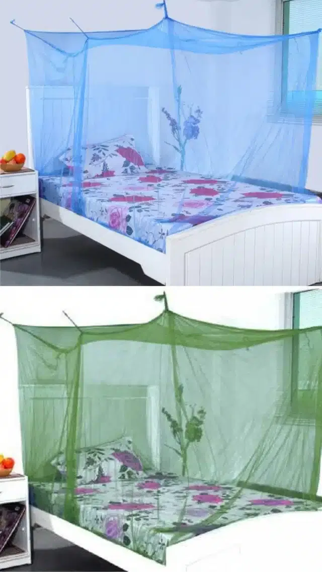 Single Bed Mosquito Net (Pack of 2) (Multicolor, 6x3 feet)