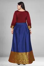 Banarasi Silk Printed Gown for Women 