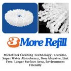 Stainless Steel Spin Mop Rod Set with 3 Refill 