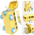 Plastic Bus Shape Sipper Bottle for Kids, Multicolor 