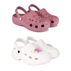 Clogs for Women, Pack of 2 (Multicolor, 5)
