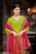 Cotton Solid Kurta Set with Dupatta for Women 