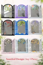 Window Design Beautiful Mirror Sticker Assorted Any 1 Design 
