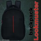 Nylon Backpack for Men & Women, Black