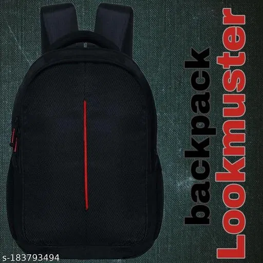 Nylon Backpack for Men & Women, Black