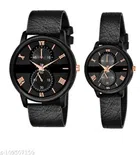 Analog Watch for Couple (Multicolor, Pack of 2)