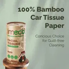 IMECO Bamboo Facial Tissue Paper 50 Pulls Each, Perfect for Travel & Daily Use | 2 Ply 
