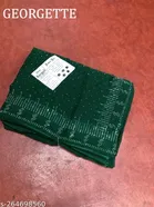 Organza Solid Saree For Women, Green