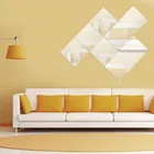 Acrylic Square Shaped Wall Mirror Stickers 