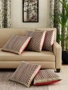 Grover Jute Printed Cushion Covers, 16x16 inches Pack of 5