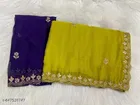 Chinnon Saree for Women, Yellow 