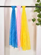 Net Self-Design Dupatta for Women (Multicolor, 2.2 m)