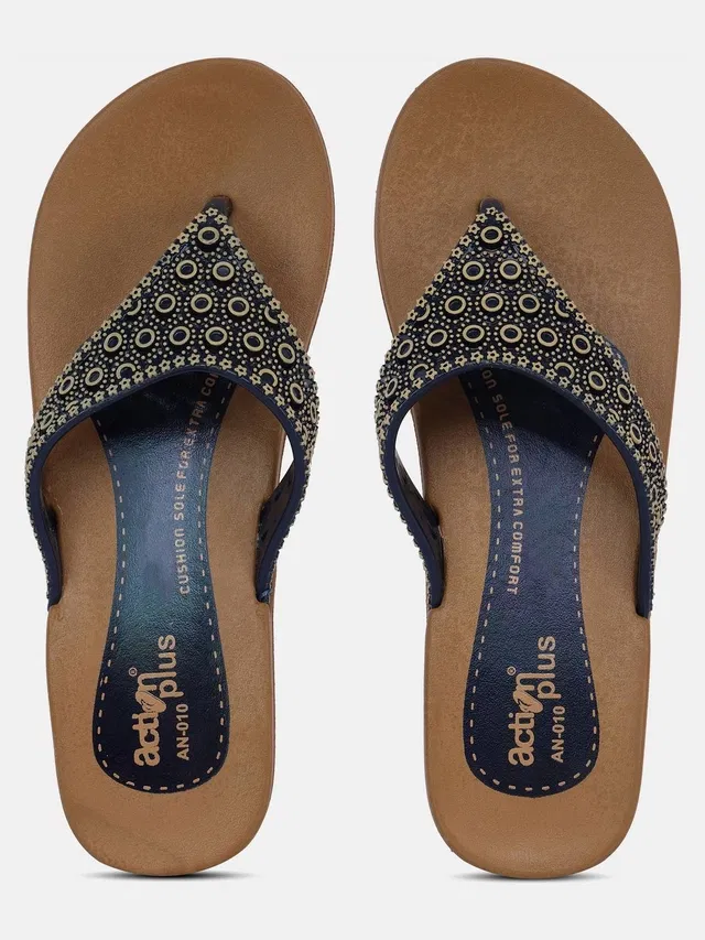 action Casual Flip Flops (Brown, 8)