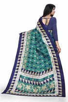 शारदा क्रिएशन खादी सिल्क कलमकारी प्रिंटेड साड़ी 