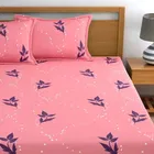 Cotton Floral King Size Bedsheet with 2 Pillow Covers 