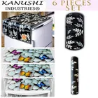 KANUSHI Industries® 1Pc Fridge Cover for Top with 6 Utility Pockets + 2 Handles Covers + 3 Fridge Mats 