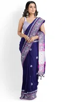 Silk Solid Saree for Women 