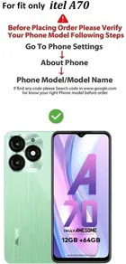 itel A70 Rubber Mobile Cover 