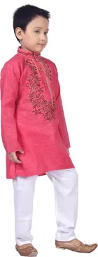 Cotton Embroidery Kurta & Pajama Set for Boys 