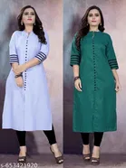 Cotton Blend Kurti for Women, Pack of 2 