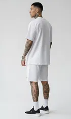 Polyester Printed Co-Ord Set for Men, White 