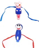 Plastic Pepa Pig and Doreamon Torch Light Rakhi 