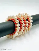 Ethnic Shell Bangle Combo Pack of 4 Pcs