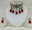 Alloy Necklace with Earrings for Women 