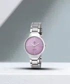 Analog Watch for Women (Silver & Purple)