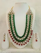 Alloy Necklace with Earrings for Women 
