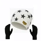 Woolen Printed Cap with Gloves for Men 