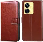 Realme RMX3710 / C55 Artificial Leather Mobile Flip Cover 