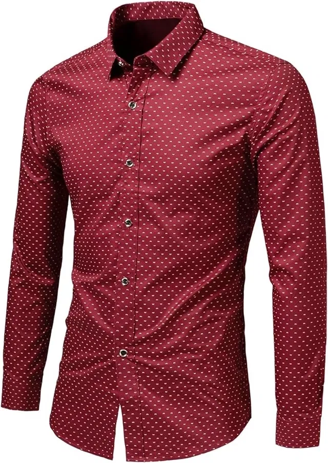 Full Sleeves Shirt for Men (Maroon, XL)
