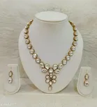 Alloy Necklace with Earrings for Women 